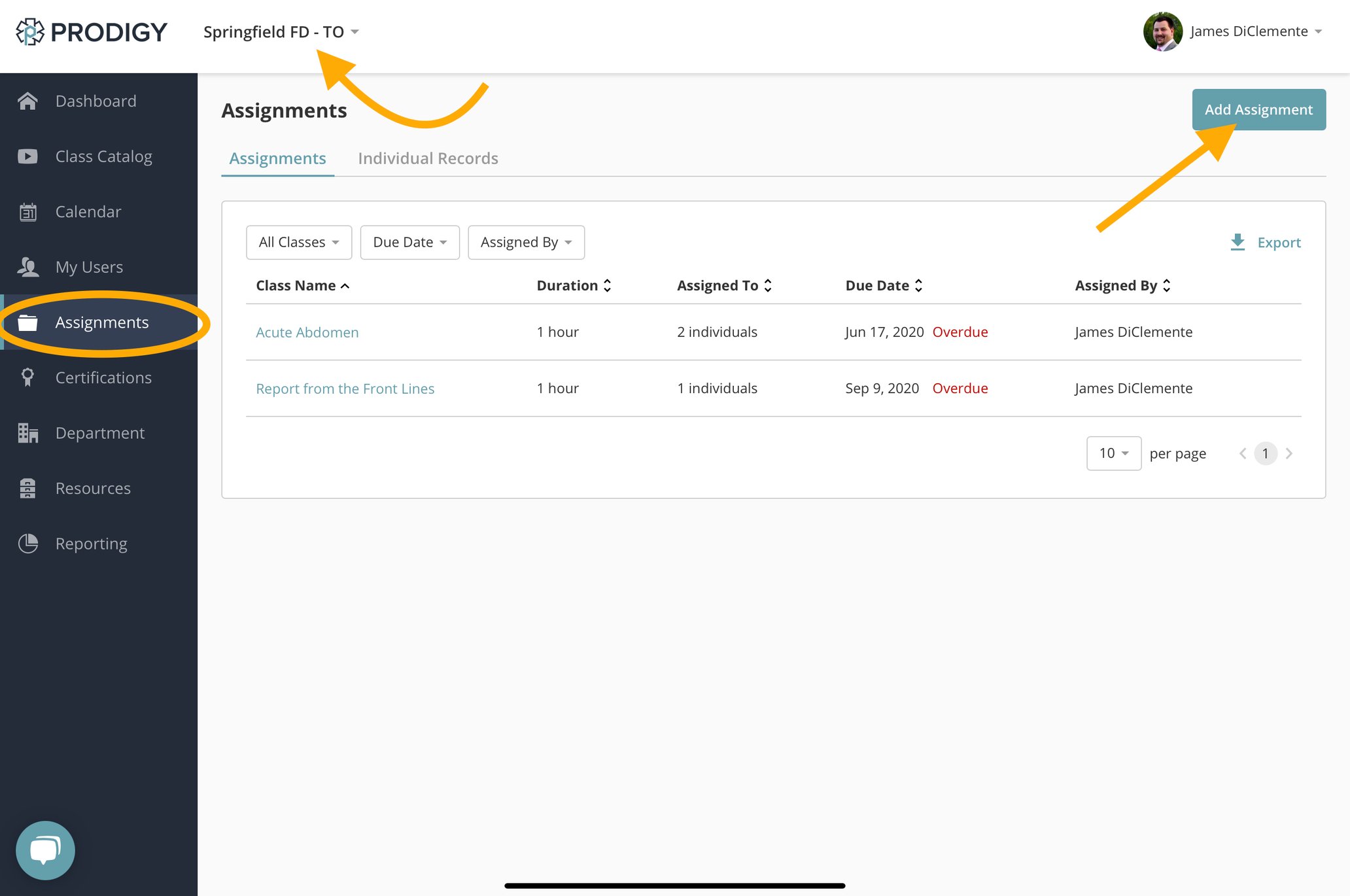How do I assign a class?